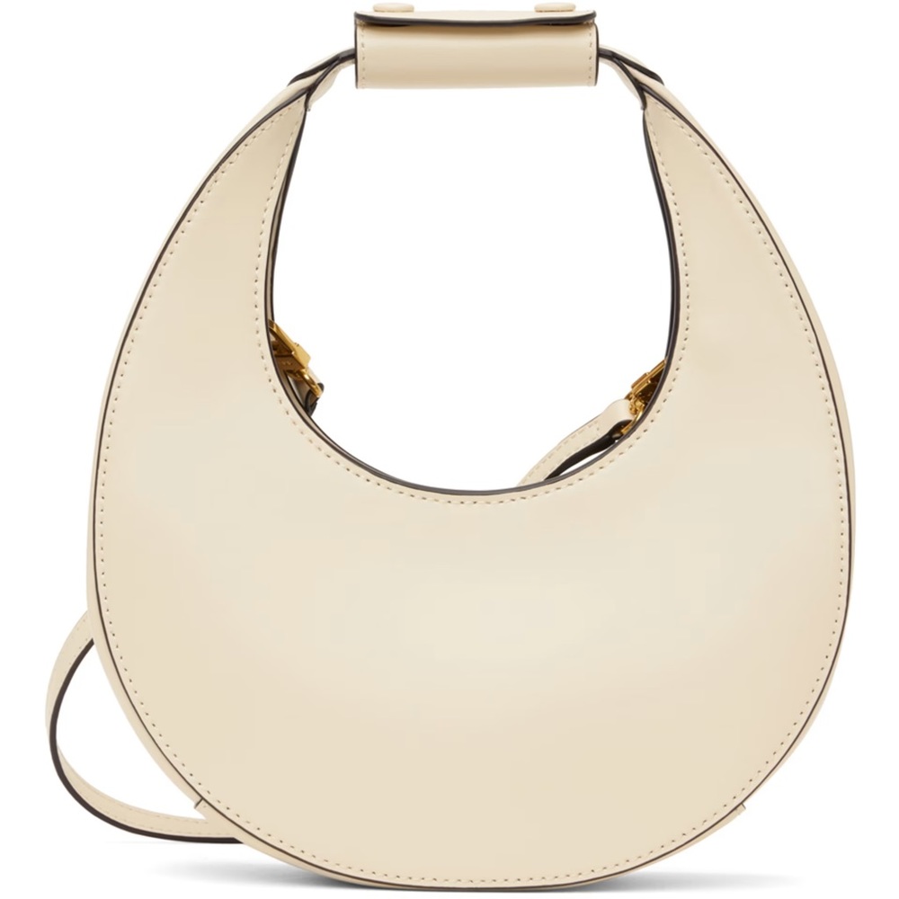 Staud mini moon bag in cream